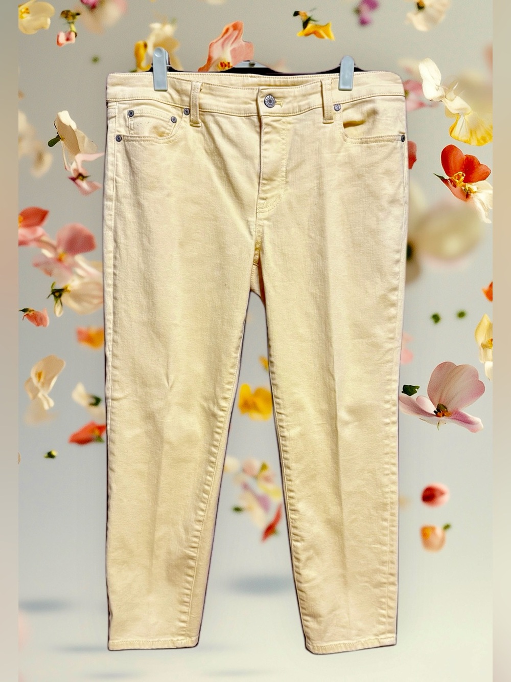 Talbots “Flawless Girlfriend” Yellow Capri Style Jeans size 10P